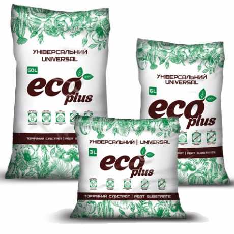 Торф'яний субстрат універсальний 6л, eco plus