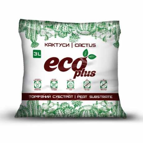 Торф'яний субстрат для кактусів 3л, eco plus