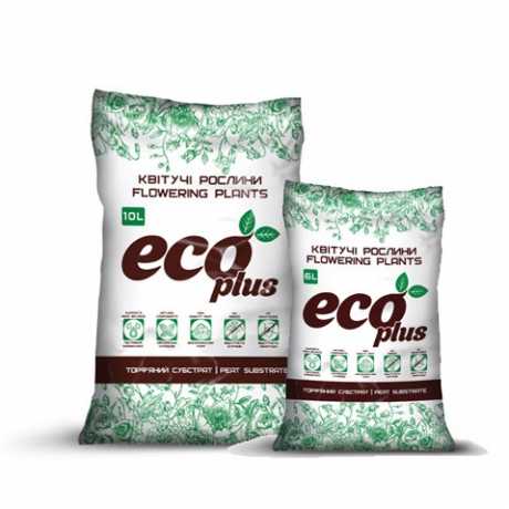 Торф'яний субстрат для квітучих рослин 10л, eco plus